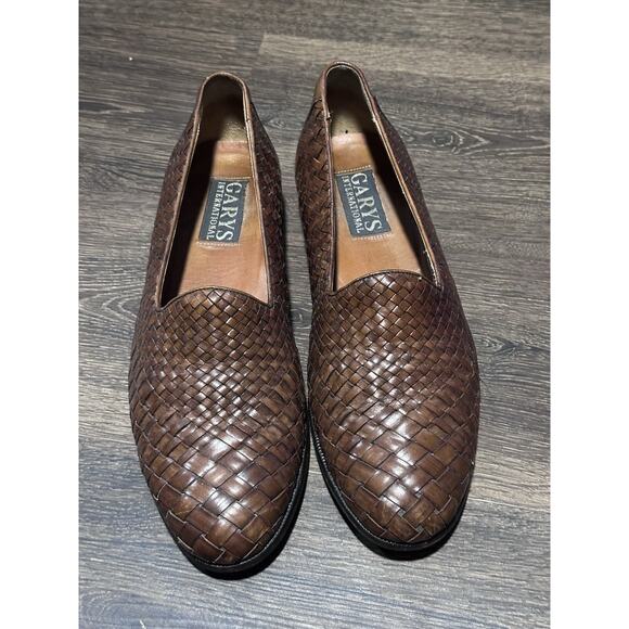 Gary International Brown Braided Leather Men’s Loafers Sz 8.5 M Dress Shoes main image 8